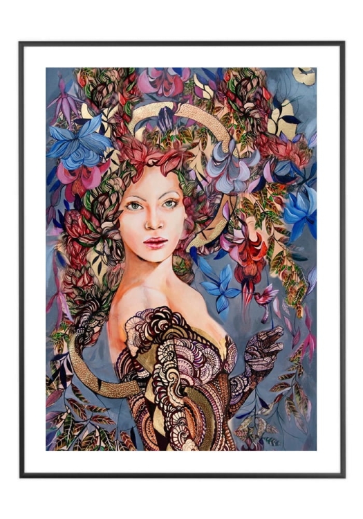 Siostra Tygrysicy Grey, 50x70 cm, białe passe-partout 5 cm, rama czarna 60x80 cm.jpg