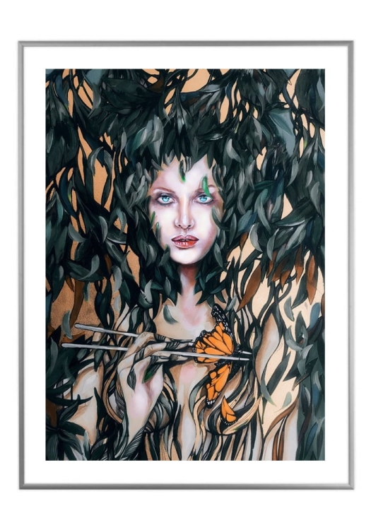 Szuwarnica i Monarcha II, 50x70 cm, biale passe-partout 5 cm, rama srebrna 60x80 cm.jpg
