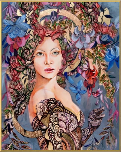 plakat Maggie Piu, Siostra Tygrysicy Grey, 40x50 cm, rama alu złota 40x50 cm.jpg