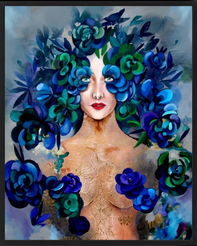 plakat Maggie Piu, Lady Hana, 40x50 cm, rama basic czarna 42x52 cm.jpg