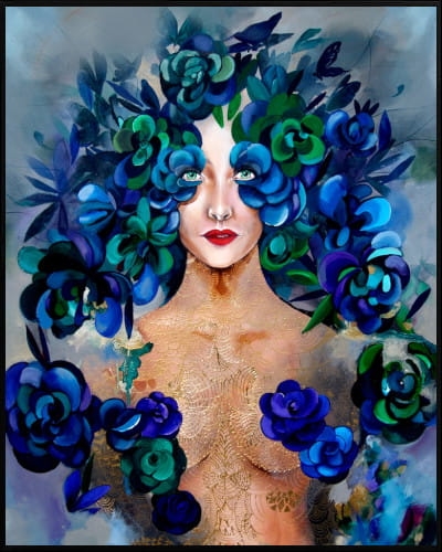 plakat Maggie Piu, Lady Hana, 40x50 cm, rama alu czarna 41x51 cm.jpg