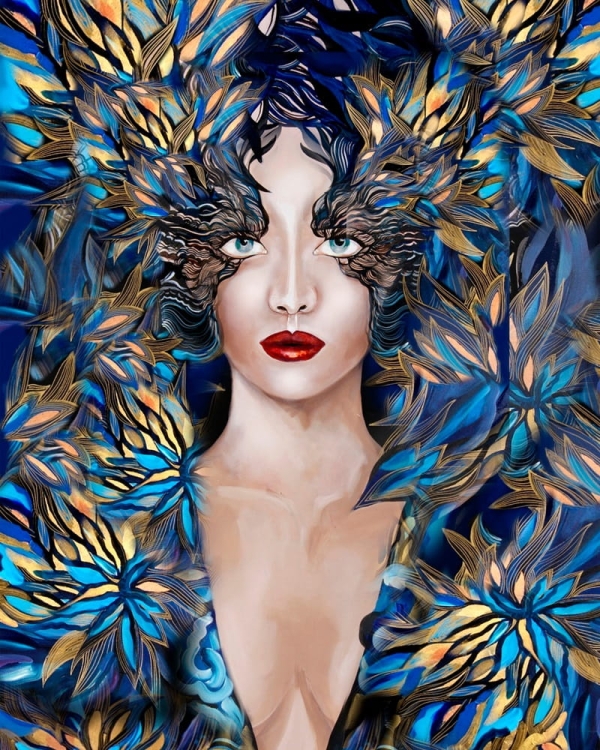 plakat Maggie Piu, Goldiva Szafiro IV, 40x50 cm.jpg