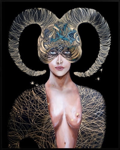 plakat Maggie Piu, Koziorożec, 40x50 cm, rama alu czarna 41x51 cm.jpg