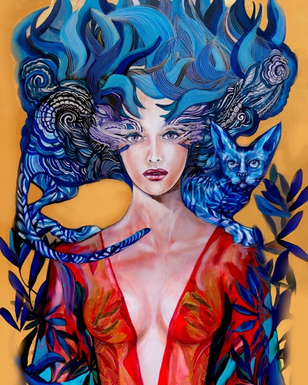plakat Maggie Piu, Aoi Neko II, 40x50 cm.jpg
