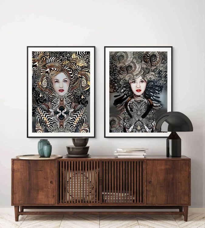 toredo i caligo plakaty z obrazami Maggie Piu 70x100 cm w ramie 80x110 cm