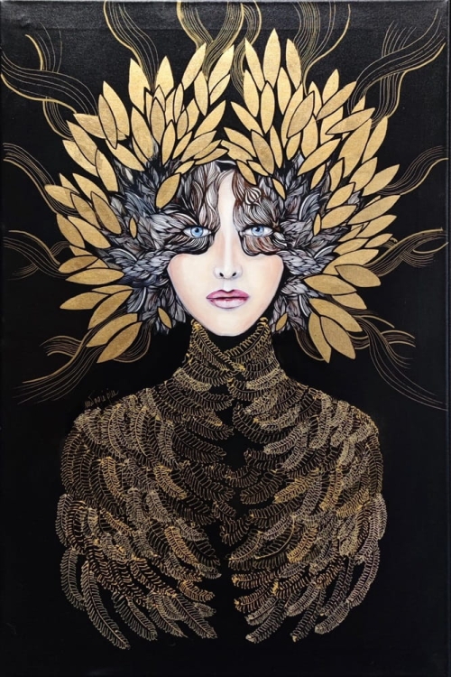 Lady Gorudo II-Q, 60x90 cm, technika mieszana, Maggie Piu.jpg