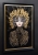 Lady Gorudo II-Q, 60x90 cm, technika mieszana, wooden black-gold frame, black wall, left perspective.jpg