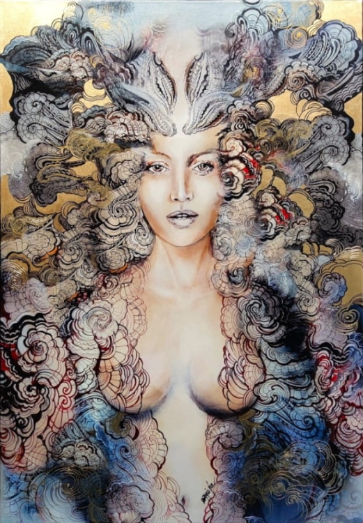 Freewolna Carmen, 70x100 cm, technika mieszana, Maggie Piu.jpg