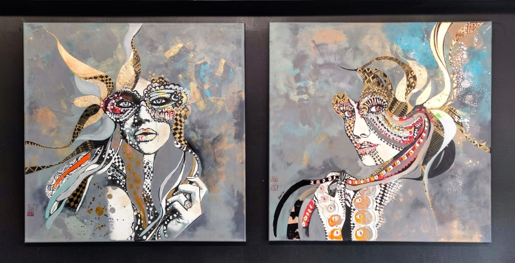 Sasza Szara i Penelopa Szara, gallery black wall 1.jpg