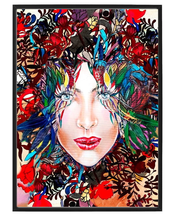 plakat maggiepiu Medusa Kolor 4 50x70 cm w ramie basic.JPG