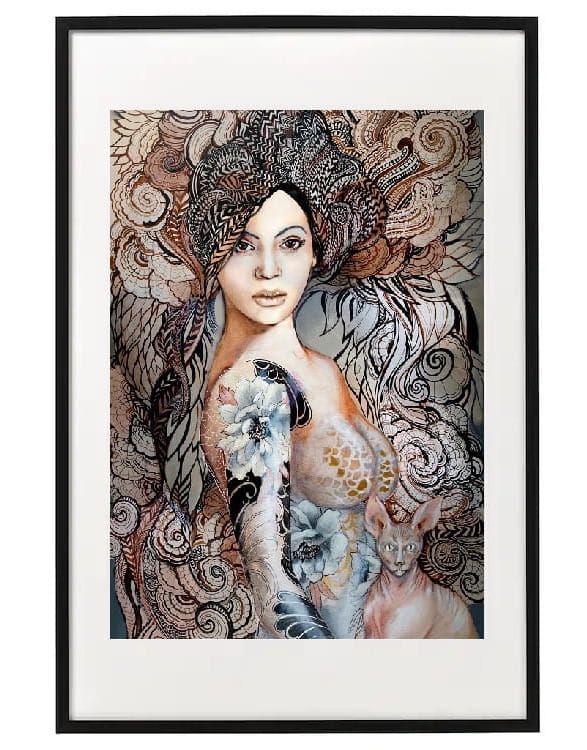 plakat maggiepiu Madame Butterfly Freewolna w ramie basic z passe-partout.jpg