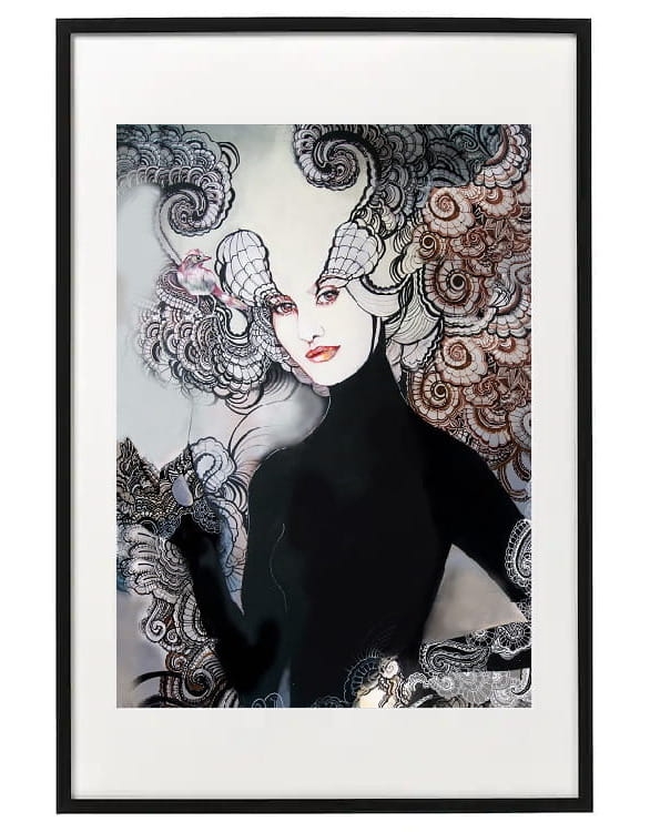 plakat maggiepiu Lady Black w ramie basic z passe-partout.jpg