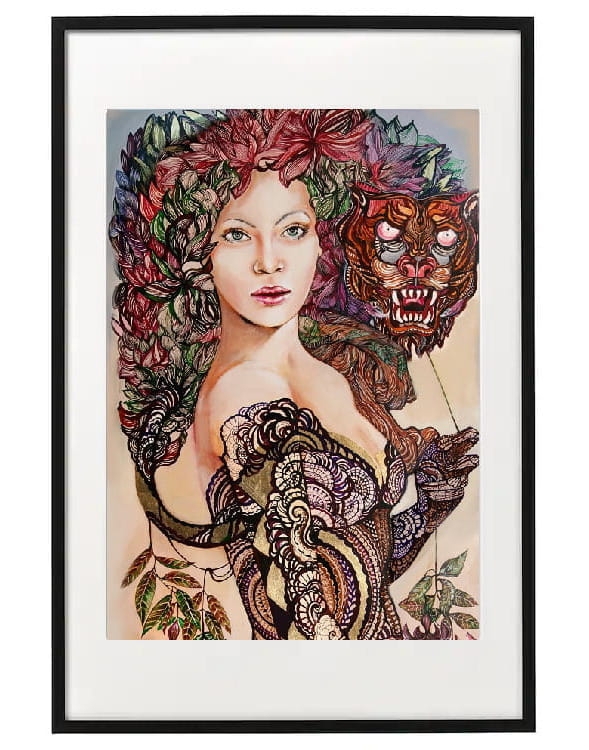 plakat maggiepiu Każdy ma swojego ukrytego tygrysa w ramie basic z passe-partout.jpg