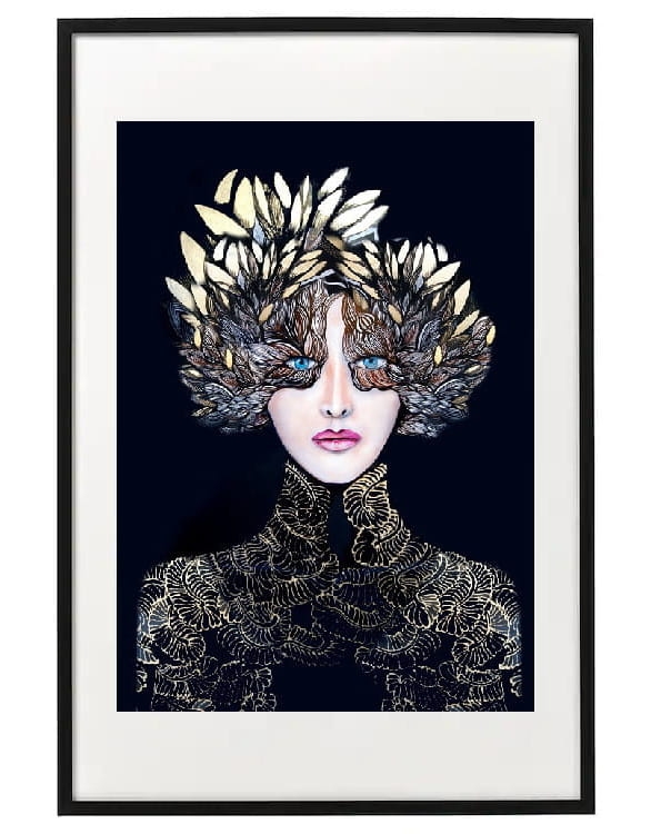 plakat maggiepiu Lady Gorudo w ramie basic z passe-partout.jpg