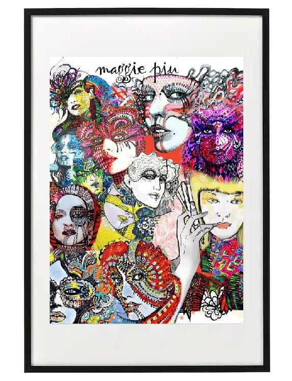 plakat maggiepiu Collage spiritus celebritus w ramie basic z passe-partout.jpg