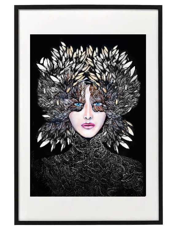 plakat maggiepiu Lady Gorudo Silver w ramie basic z passe-partout.jpg