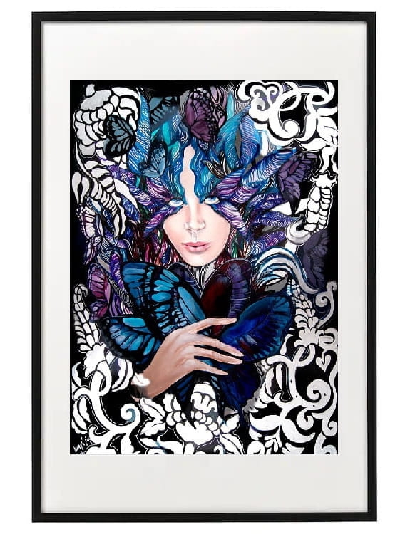 plakat maggiepiu Lady Cho w ramie basic z passe-partout.jpg