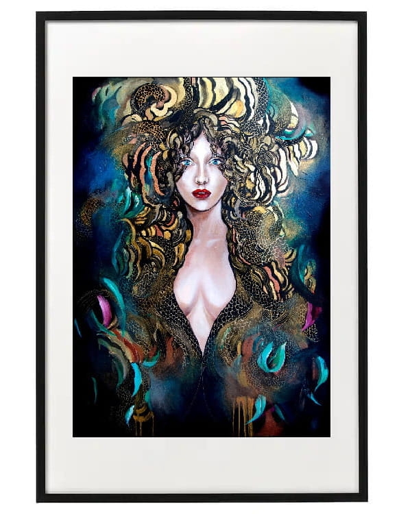 plakat maggiepiu Goldiva Tokage w ramie basic 62x92 cm z passe-partout.jpg