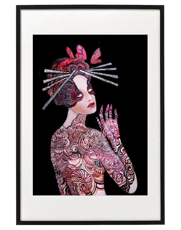 plakat maggiepiu Kashubska Geigi II w ramie basic 62x92 cm z passe-partout.JPG