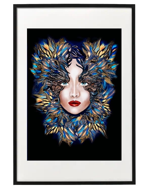 plakat maggiepiu Medusa Szafiro w ramie basic 62x92 cm z passe-partout.jpg