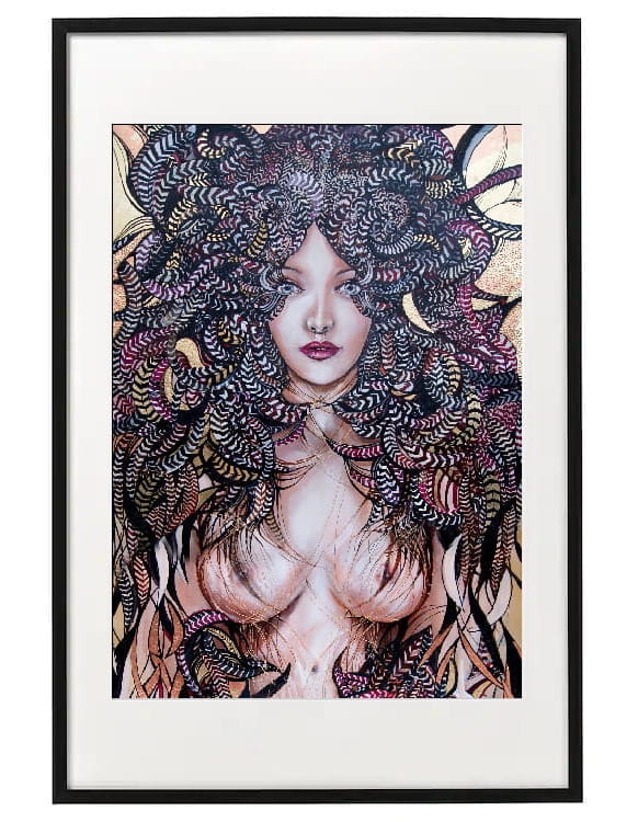 plakat maggiepiu Lady Mida II w ramie basic z passe-partout.jpg