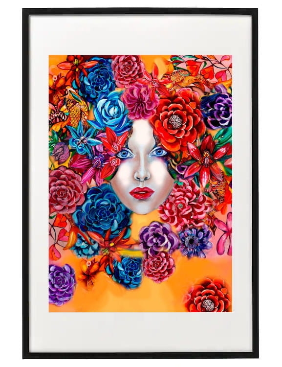 plakat maggiepiu Orange Raj w ramie basic z passe-partout.jpg