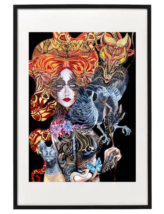 Geisha Karasu II, w ramie basic 62x92, plakat 50x70 cm.jpg