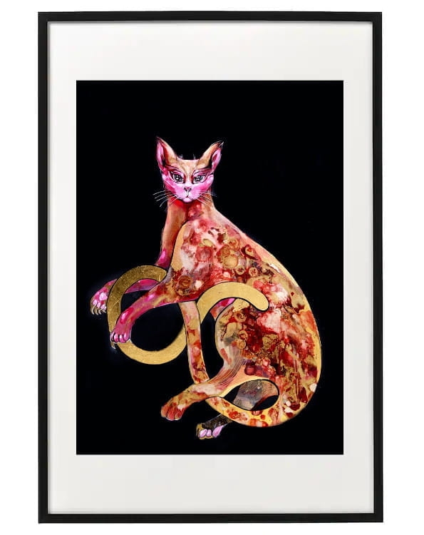 plakat maggiepiu Kizia w czarnym w ramie basic 62x92 cm z passe-partout.JPG