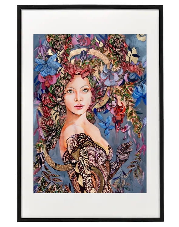 plakat maggiepiu Siostra Tygrysicy Grey w ramie basic 62x92 cm z passe-partout.JPG