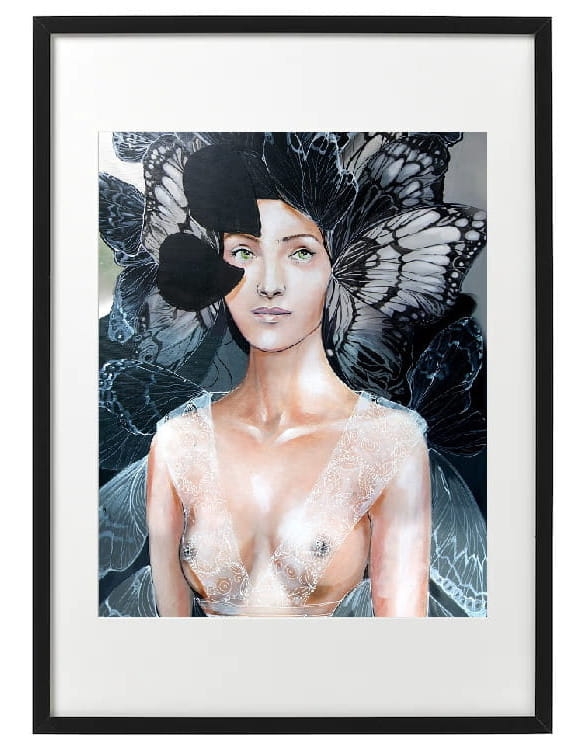 plakat Maggie Piu, Freewolna Butterfly, 40x50 cm, rama basic 52x72.jpg