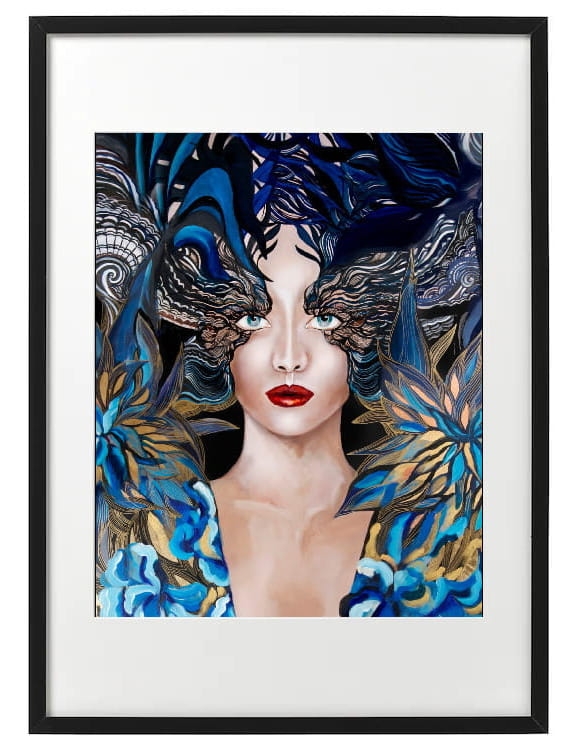 plakat Maggie Piu, Goldiva Szafiro II, 40x50 cm, rama basic 52x72.jpg
