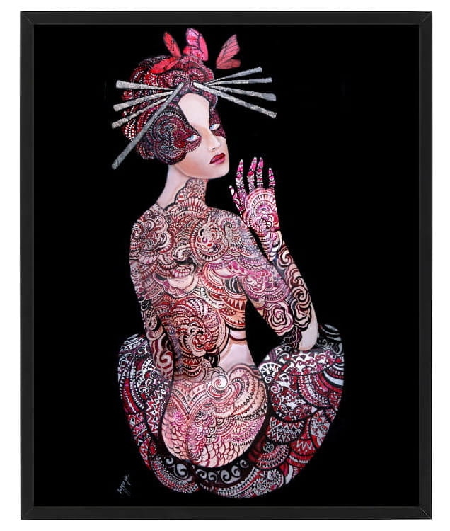 plakat Maggie Piu, Kashubska Geigi I, 40x50 cm, rama basic czarna 42x52 cm.jpg