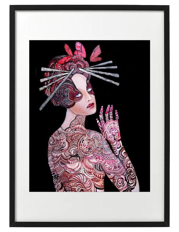 plakat Maggie Piu, Kashubska Geigi II, 40x50 cm, rama basic 52x72.jpg