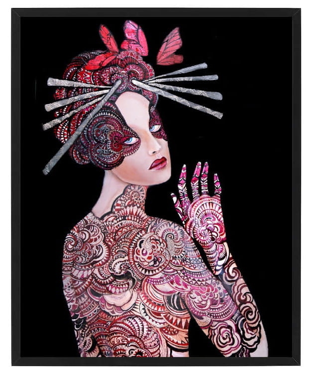 plakat Maggie Piu, Kashubska Geigi II, 40x50 cm, rama basic czarna 42x52 cm.jpg