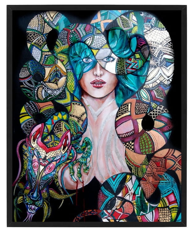 plakat Maggie Piu, Kiedy Twój Smok kocha Cię za bardzo, 40x50 cm, rama basic czarna 42x52 cm.jpg