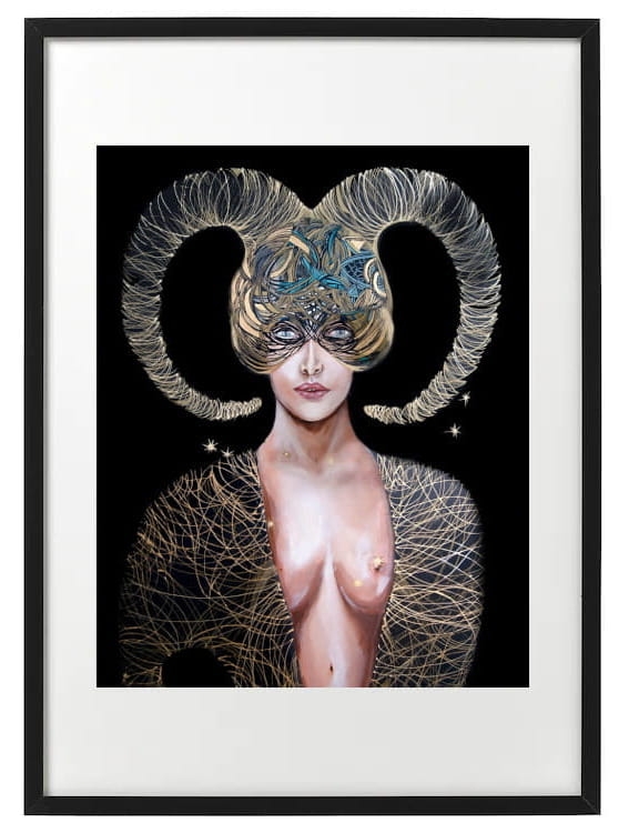 plakat Maggie Piu, Koziorożec, 40x50 cm, rama basic 52x72.jpg