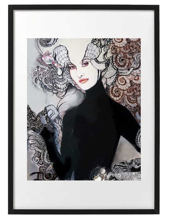 plakat Maggie Piu, Lady Black, 40x50 cm, rama basic 52x72.jpg