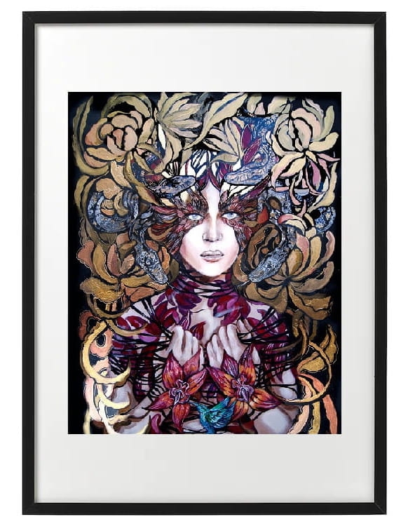 plakat Maggie Piu, Lady Hebi, 40x50 cm, rama basic 52x72.jpg