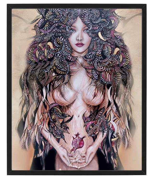 plakat Maggie Piu, Lady Mida, 40x50 cm, rama basic czarna 42x52 cm.jpg