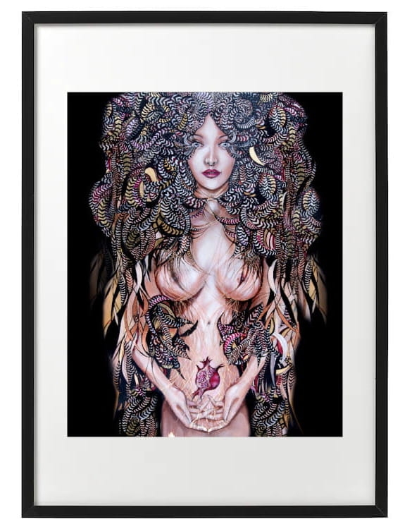 plakat Maggie Piu, Lady Mida Black, 40x50 cm, rama basic 52x72.jpg