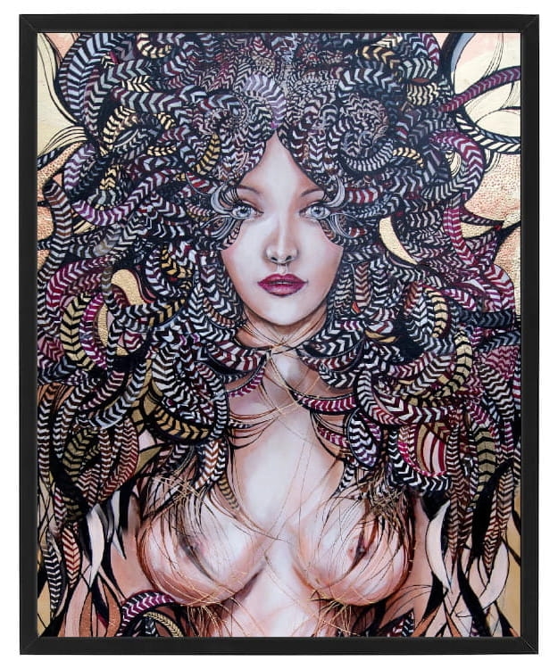 plakat Maggie Piu, Lady Mida II, 40x50 cm, rama basic czarna 42x52 cm.jpg
