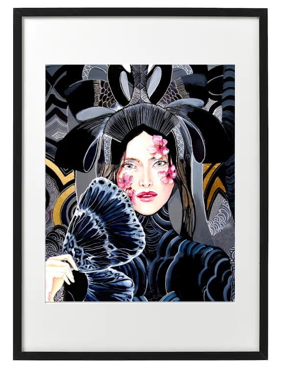 Lady Sakura 40x50 w ramie 50x70 cm.jpg