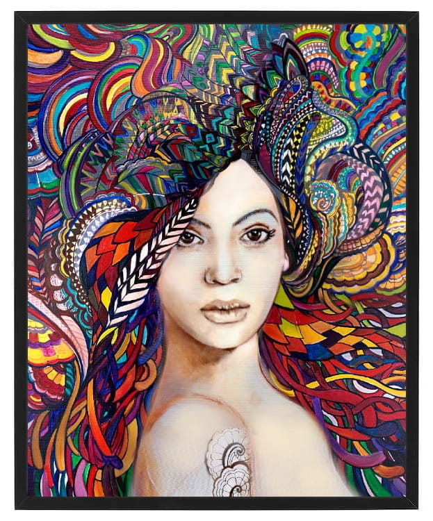 plakat Maggie Piu, Madame Butterfly Multicolor, 40x50 cm, rama basic czarna 42x52 cm.jpg