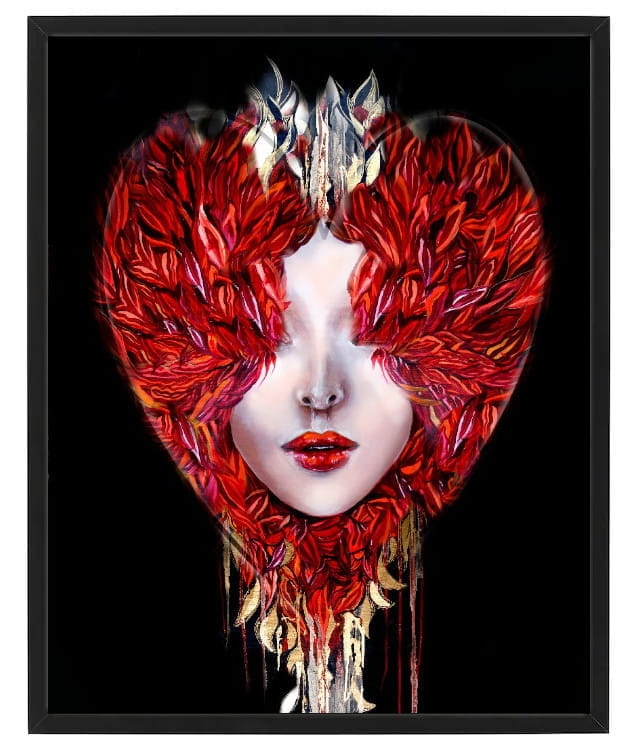 plakat Maggie Piu, Medusa Miłość jest ślepa, 40x50 cm, rama basic czarna 42x52 cm.jpg