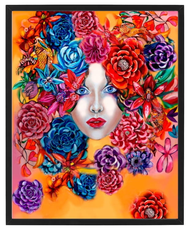 plakat Maggie Piu, Orange Raj Utracony, 40x50 cm, rama basic czarna 42x52 cm.jpg