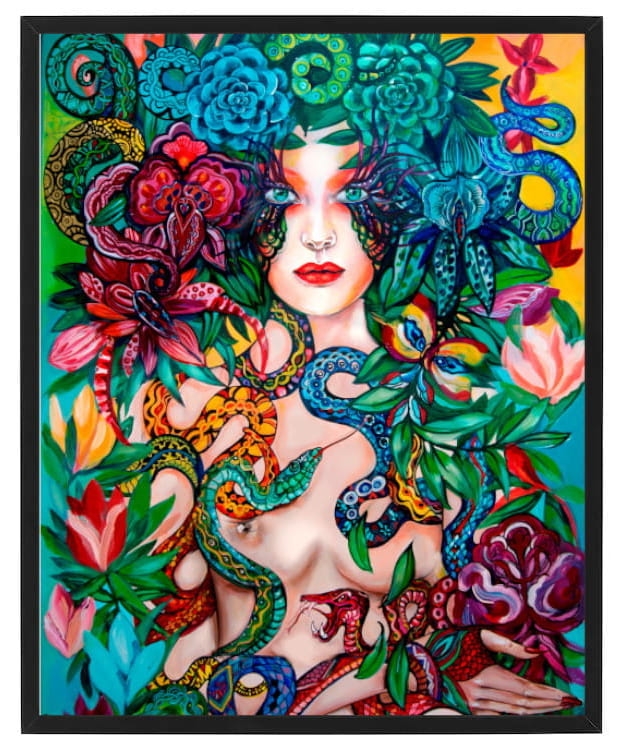 plakat Maggie Piu, Raj Utracony Węże, 40x50 cm, rama basic czarna 42x52 cm.jpg