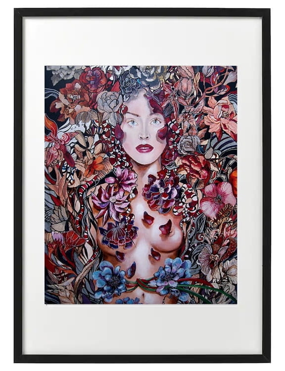 Snejki Gucia 40x50 w ramie 50x70 cm.jpg