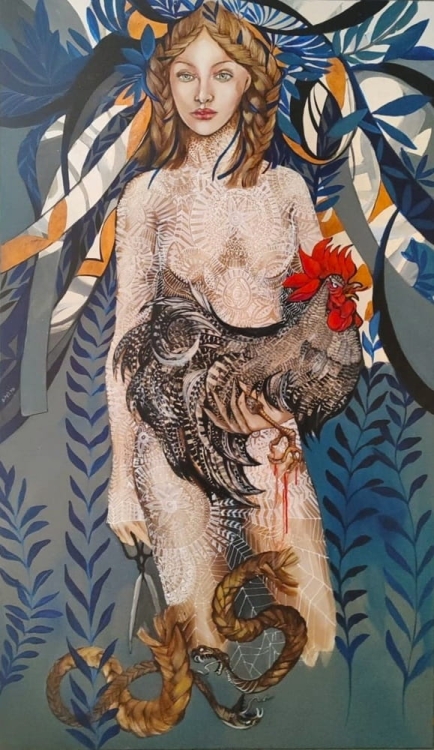 Miała Baba Koguta, 100x170 cm, akryl na płótnie, Maggie Piu.jpg