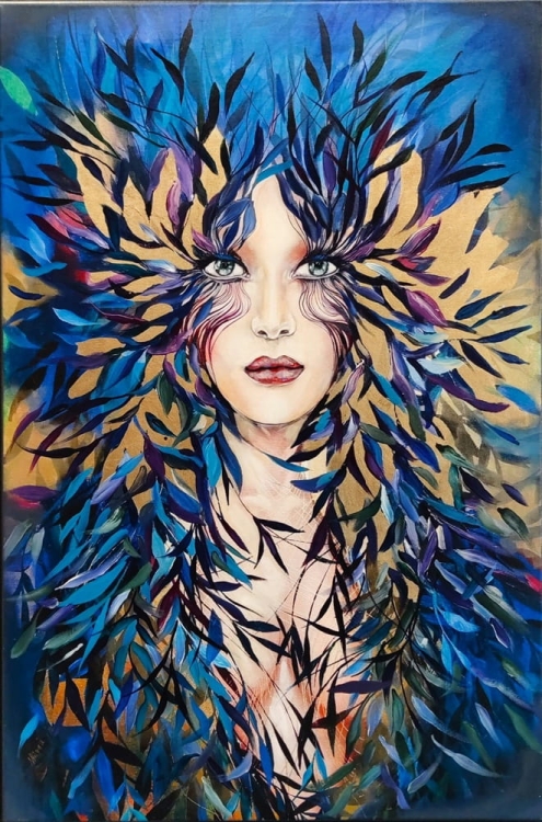 Lady Ha II, 60x90 cm, technika mieszana, Maggie Piu.jpg
