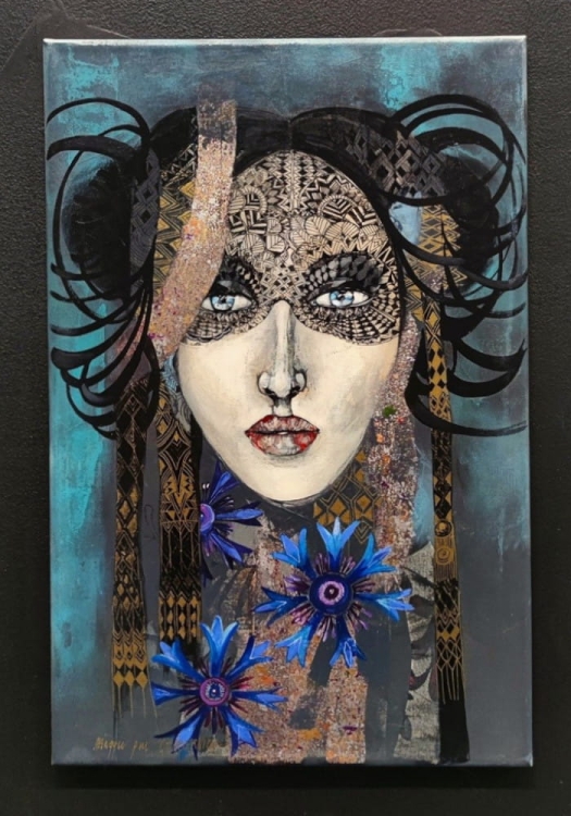 Chabernica, 40x60 cm, akryl na płótnie, Maggie Piu, black wall.jpg